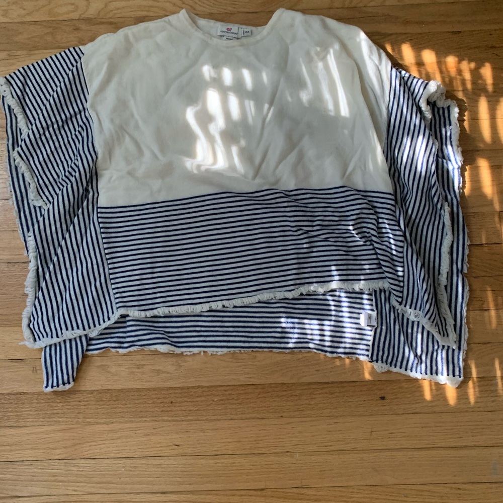 Striped poncho